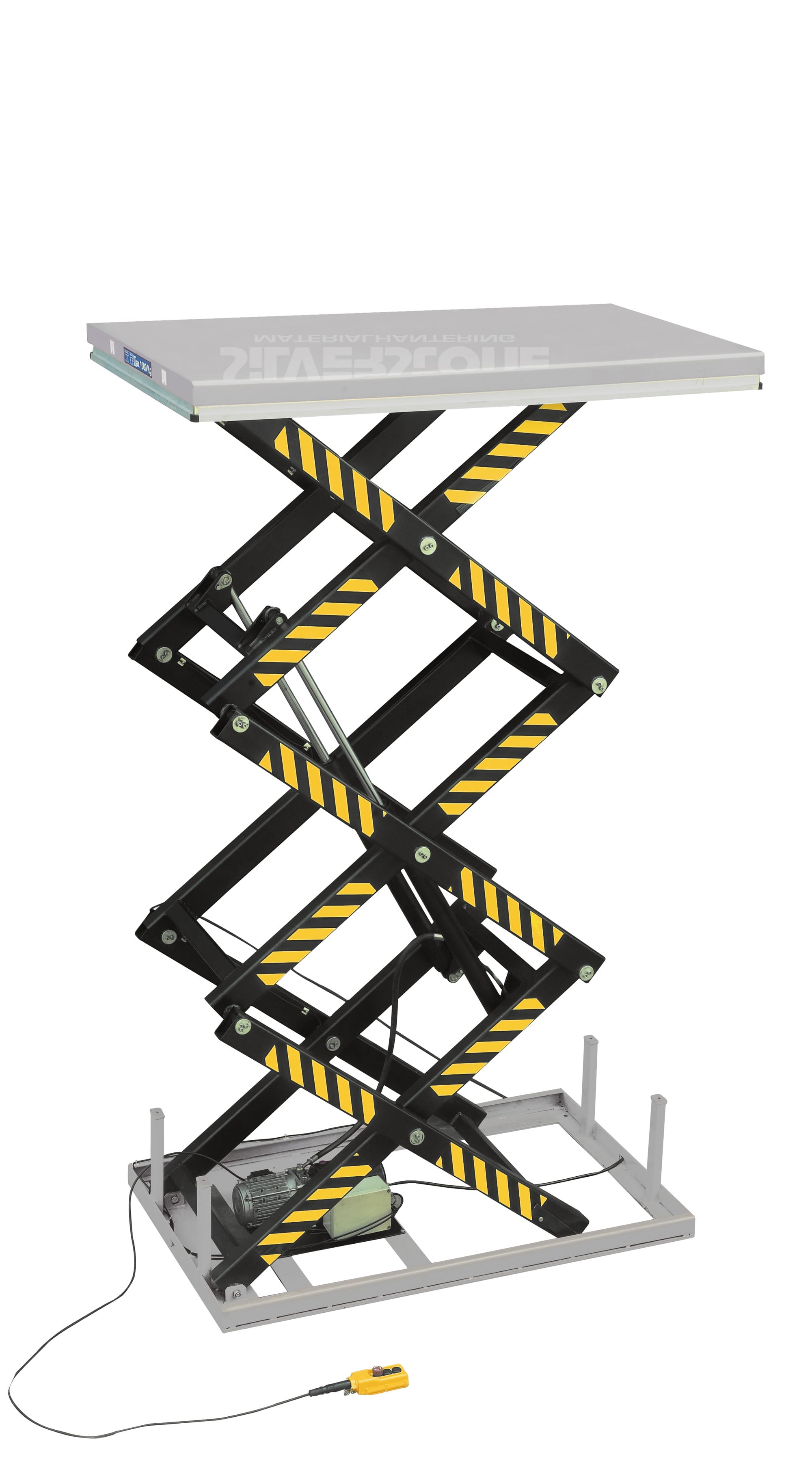 1ton Staintionary idraulico scisssor lift2